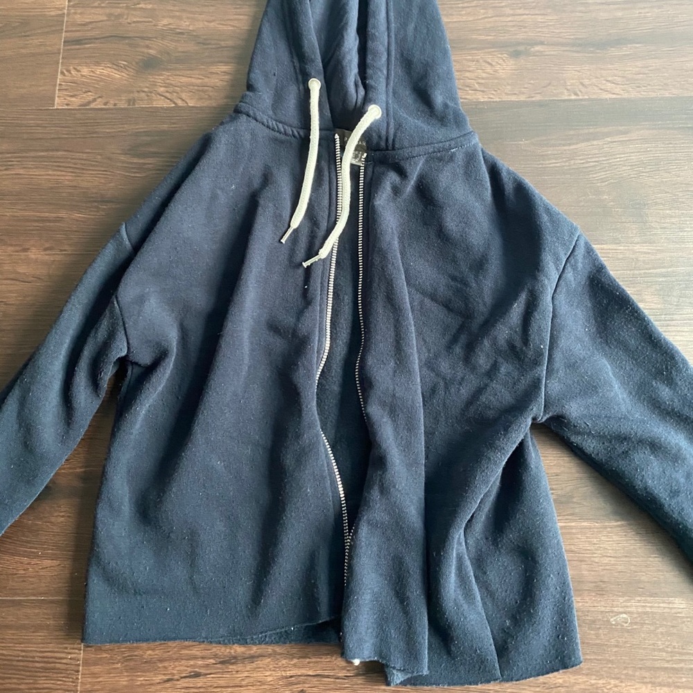 cropped navy blue jacket from primark